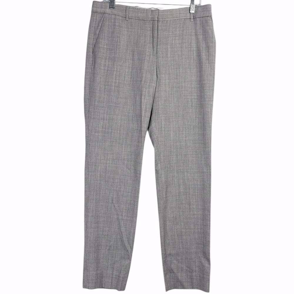 GAP True Straight Women's Size 10L Light Heather Grey Wool Blend Dress Pants